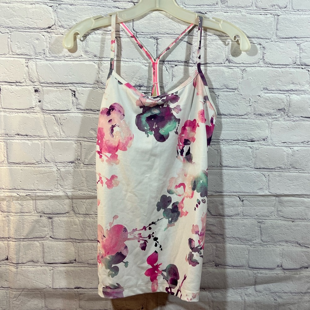 Lululemon Floral Lined Workout Top